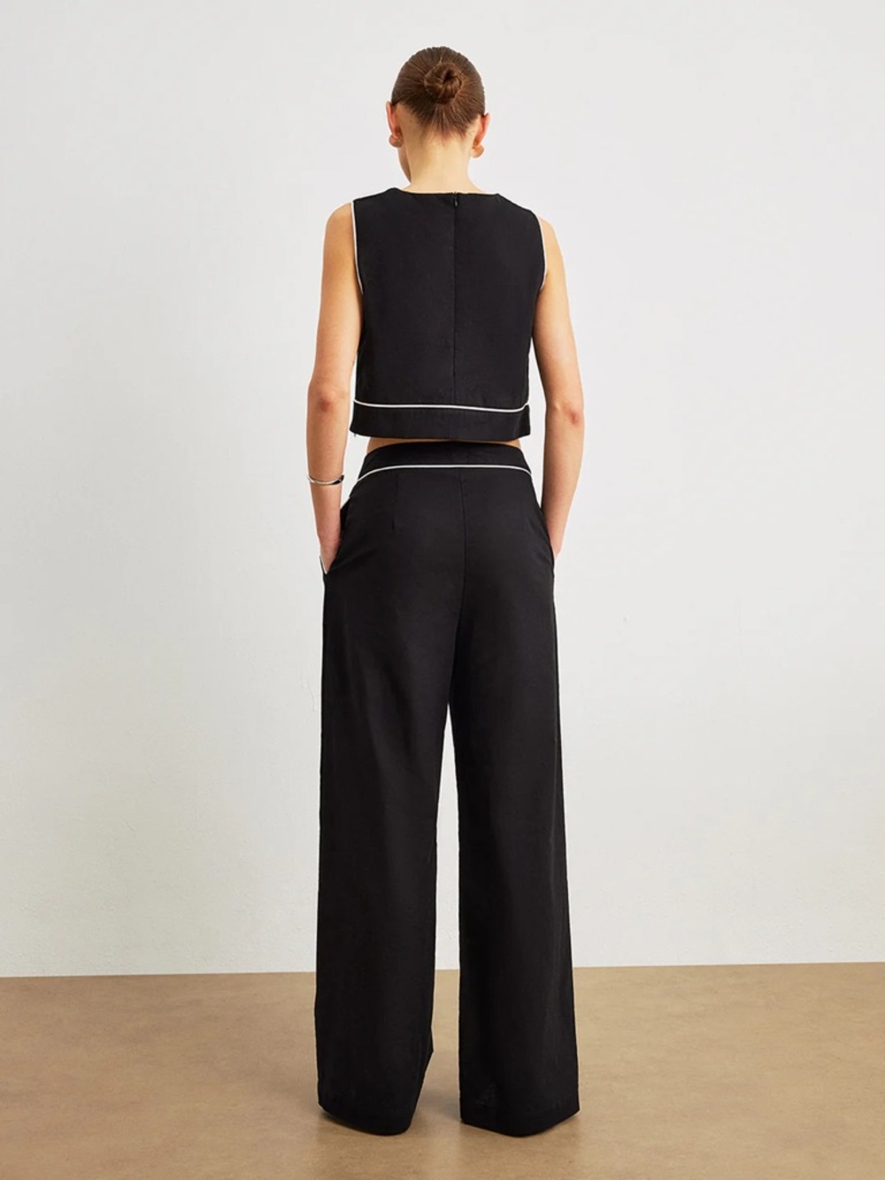 Commense SET Cotton & Linen Pants Set With Pockets - Picture 4 of 11
